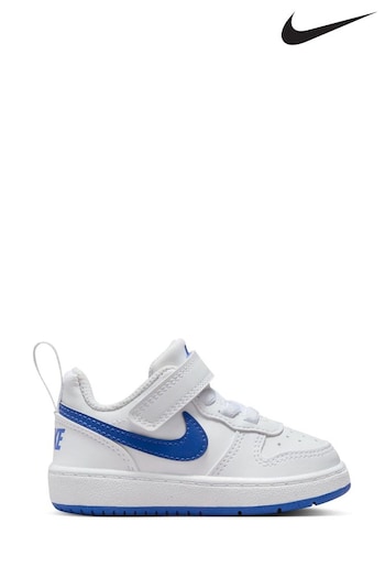 Nike White/Blue Infant Court Borough Low Recraft Trainers (N48465) | £35