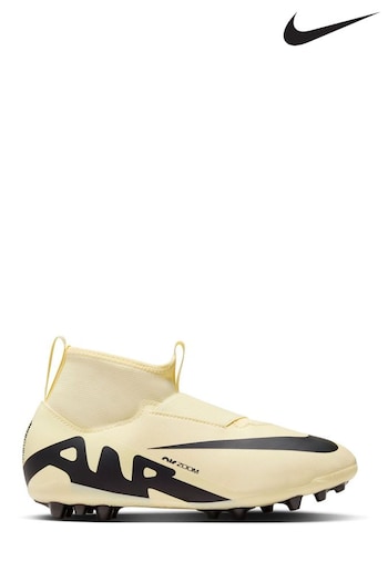 Nike Yellow Jr. Mercurial Superfly 9 Academy Artificial Grass Football Bianco Boots (N48518) | £70