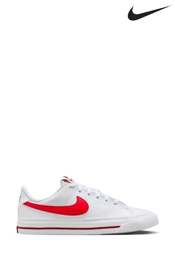 Nike White/Pink Youth Court Legacy Trainers (N48529) | £45