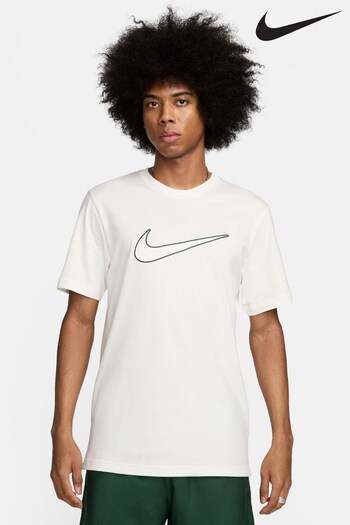 Nike White Sportswear Fleece Colourblock T-Shirt (N48571) | £28