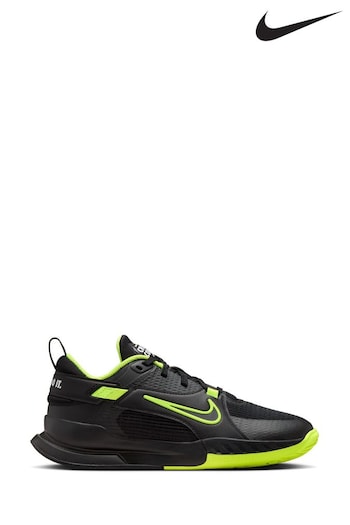 Nike wiatr Black/Lime Youth Crosscourt Trainers (N48587) | £60