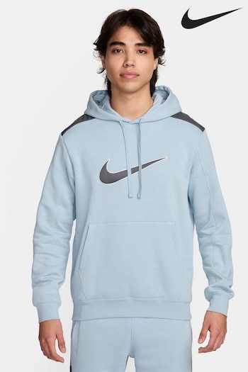 Nike Light Blue Sportswear Colour Block Pullover Hoodie (N48590) | £65