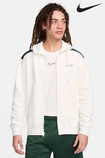 Nike White Sportswear Colour Block Pullover Hoodie (N48591) | £65