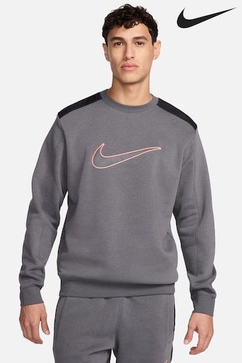 Nike Grey Sportswear Colourblock Crew Sweatshirt (N48603) | £60