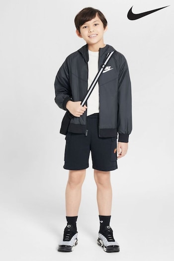 Nike Black Swoosh Fleece Cargo Shorts (N48607) | £33