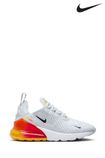 Nike Grey/Orange Air Max 270 Youth Trainers (N48611) | £90