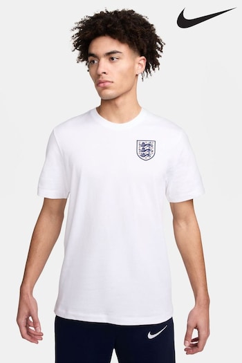 Nike White England Crest T-Shirt (N48618) | £28