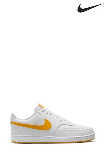Nike Yellow/White Court Vision Low Trainers (N48641) | £75