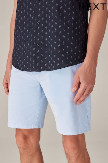 Light Blue Oxford Slim Fit Stretch Chinos Shorts (N48686) | £19