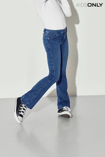 ONLY KIDS Flare Leg Jeans ruffle With Adjustable Waist (N48751) | £22