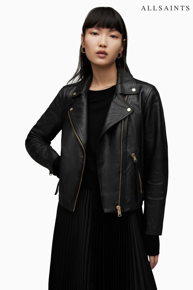 All saints higgins leather jacket hot sale