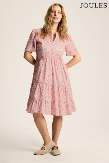 Joules Ariella Pink Cotton Dress (N48802) | £54.95