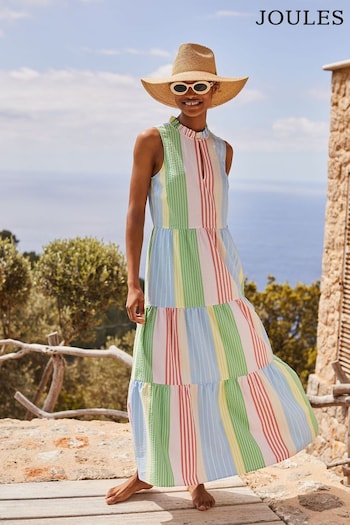 Joules Dolcie Multi Seersucker Maxi Sundress (N48812) | £79.95