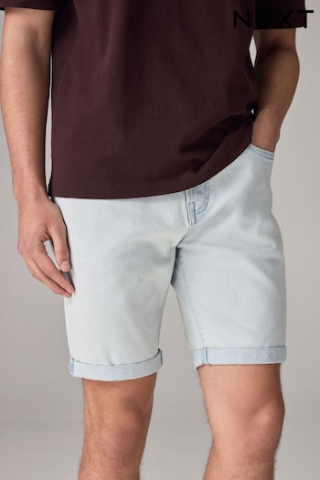Bleach Slim Fit Stretch Denim Mauve Shorts (N48829) | £22
