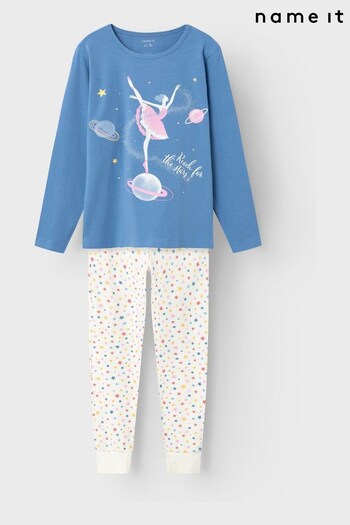 Name It Blue Long Sleeve Printed Pyjama Set (N48845) | £19