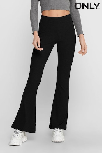 ONLY Black Flared Jersey Trousers (N48850) | £20