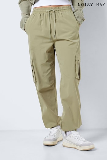 NOISY MAY Green High Waisted Utility Cargo Trousers (N48875) | £38
