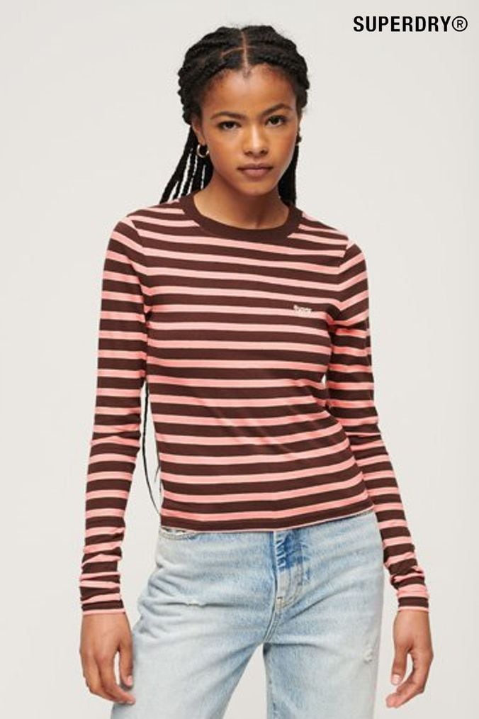 Buy Women s T Shirts Superdry Long Sleeve Stripe Tops Online Next UK
