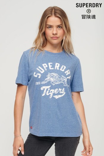 Superdry Blue Athletic College T-Shirt (N48918) | £27