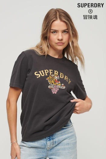 Superdry Black Custom Embellished T-Shirt (N48981) | £30