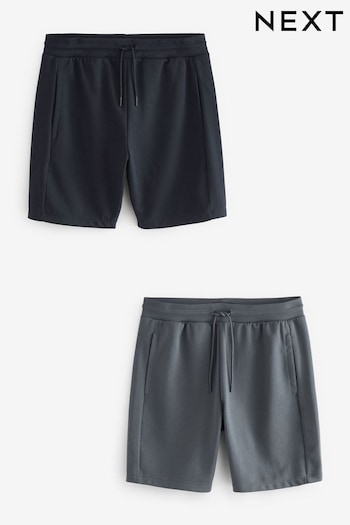 Navy Slim Zip Pocket Jersey Shorts knee-length (N49020) | £22