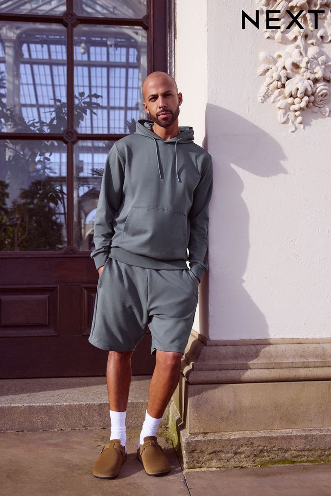 Men s Grey Jersey Shorts Next UK