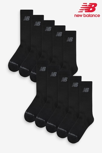 New Balance Black of Crew Socks 10 Pack (N49145) | £25