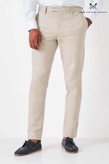 Crew Clothing Company Natural Cotton Classic Formal Trousers Black (N49155) | £75