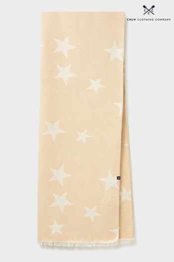 Crew Clothing Company Natural Star Print Scarf (N49160) | £39