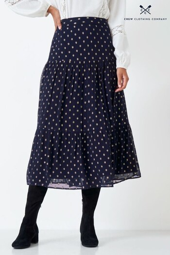 Crew Clothing Company Blue  A-Line Skirt (N49168) | £69