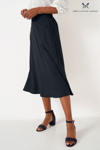Crew Clothing Company Jacquard Flared Black Skirt (N49170) | £69