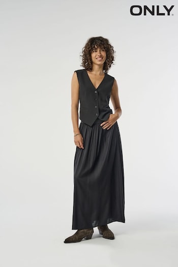 ONLY Black Jersey Midi Skirt (N49261) | £25