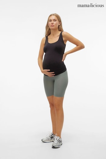 Mamalicious Green Maternity Over The Bump Seamless Support Shorts (N49318) | £18