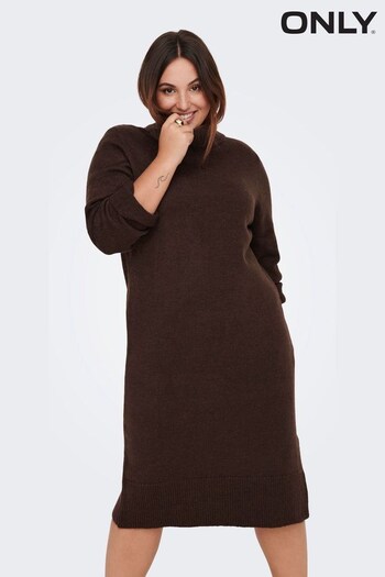 ONLY Brown Maxi Roll Neck Knitted DIESEL Dress (N49365) | £34