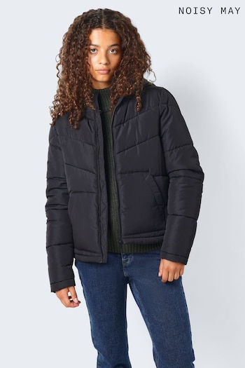 NOISY MAY Black Padded Jacket With Hood (N49389) | £38