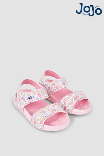 JoJo Maman Bébé Pink Summer canvas Sandals (N49407) | £14