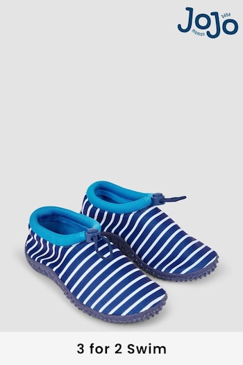 JoJo Maman Bébé Navy Stripe Print Beach & Swim Shoes (N49436) | £12.50