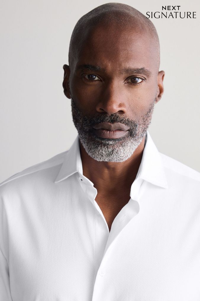 Men s Signature White Shirts Next Official Site