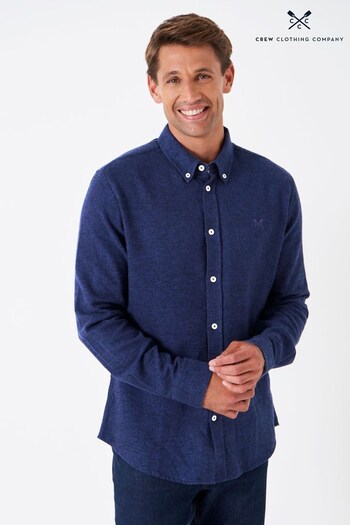 Crew Clothing Company Charcoal Blue	Cotton Casual Shirt (N49575) | £65