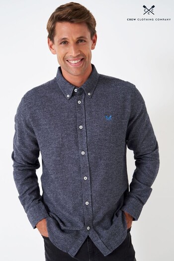 Crew Clothing Company Charcoal Grey Cotton Casual Shirt (N49587) | £65