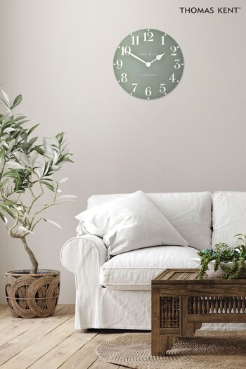 Thomas Kent Clocks Green Medium Arabic Seagrass Wall Clock (N49591) | £52