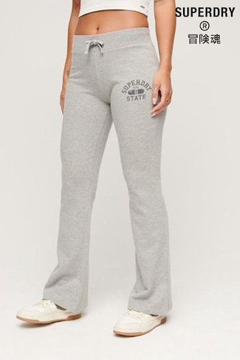 Superdry Grey Athletic Essential Jersey Flare Joggers (N49614) | £45