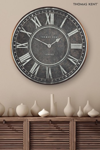 Thomas Kent Clocks Grey Oversized Florentine Antica Wall Clock (N50113) | £240