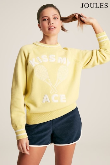 Joules Break Point Yellow Knitted Tennis Jumper (N50241) | £69.95