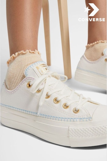 Converse and Cream/White Chuck Taylor All Star Lift Trainers (N50263) | £80