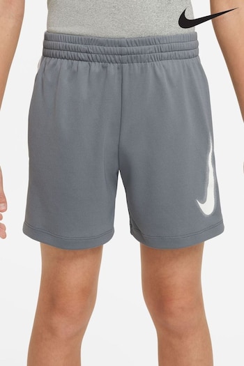 Nike Grey Dri-FIT Multi+ Graphic Training Shorts (N50302) | £20