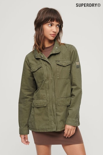 Superdry Green Tropez M65 Embellished Military Jacket (N50411) | £130