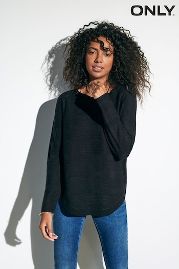 ONLY Black Textured Knitted Jumper (N50464) | £18