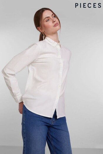 PIECES White Classic Oxford Workwear Shirt (N50528) | £22