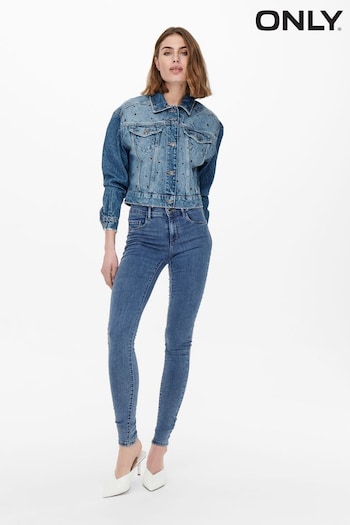 ONLY Blue Regular Waist Stretch Skinny Jeans (N50555) | £22